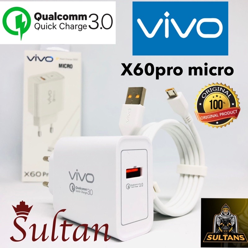 GROSIR CHARGER VIVO ORIGINAL X60 PRO FAST CHARGING MICRO TYPE C SMART POWER QUICK CHARGE