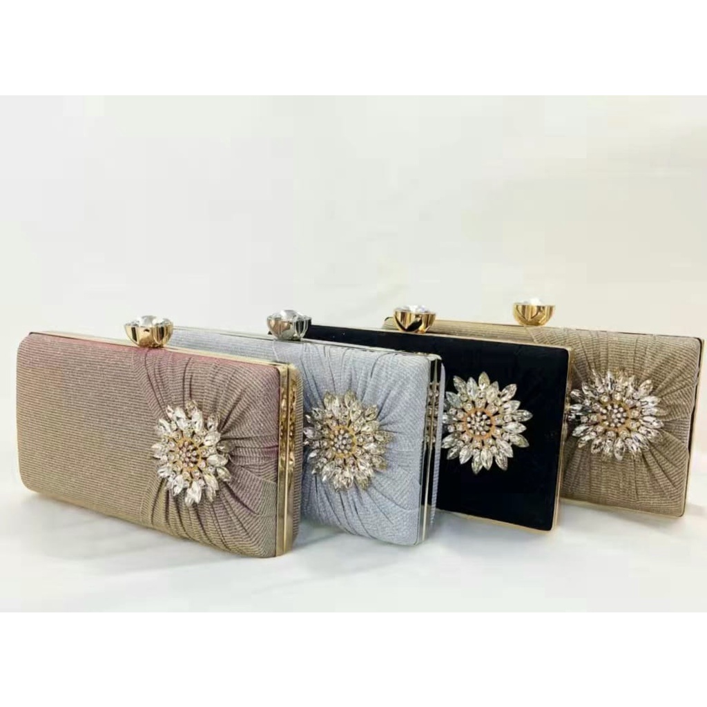 Model Baru! Clutch Pesta Farnell Import Tas Kondangan Wanita Diamond B2201/B2297 Cantik Elegan