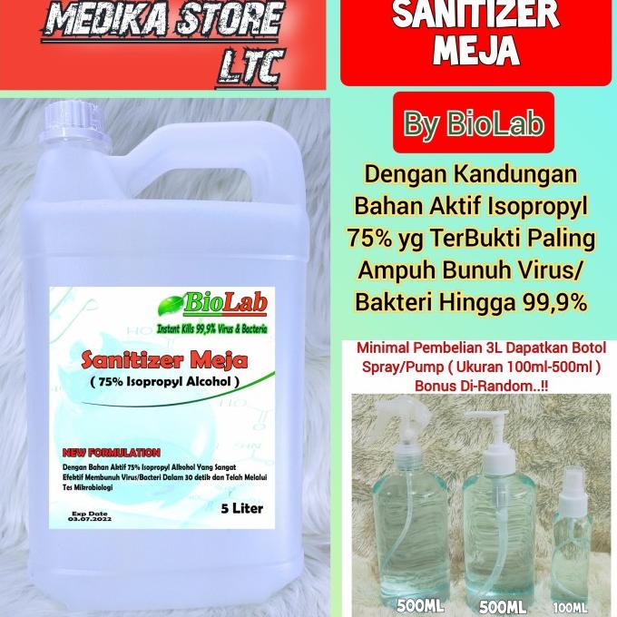 Sanitizer Meja, Sanitizer Spray 5 Liter