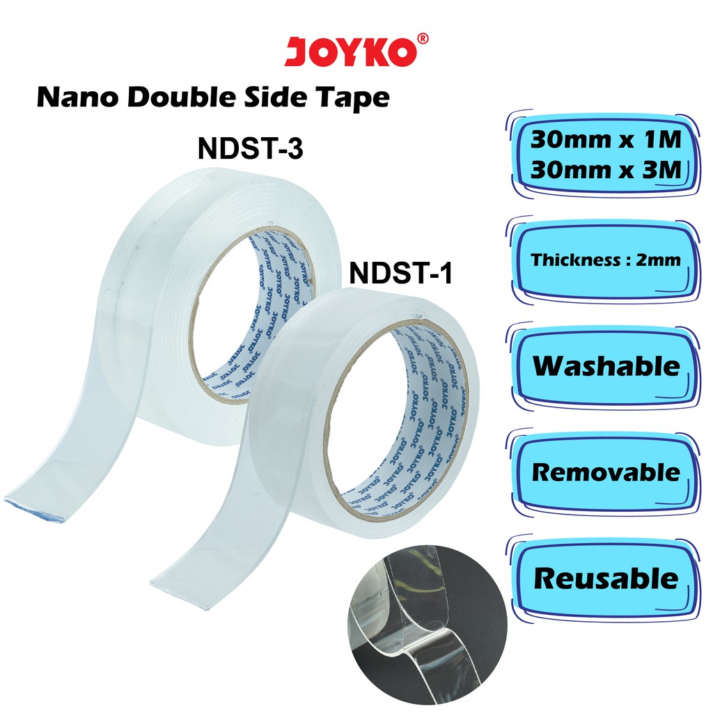 

Joyko Nano Double Sided Tape Selotip Isolasi (Tebal 2mm)