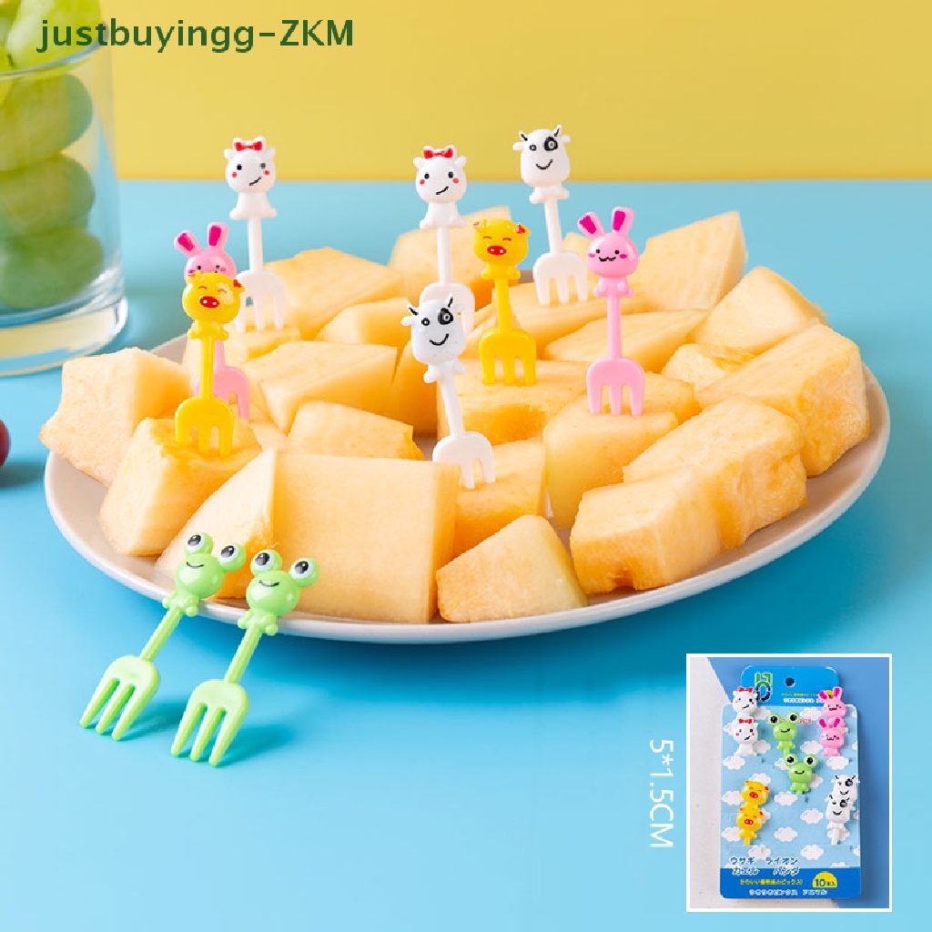 (justbuyingg) Set Garpu Buah / Makanan Penutup / Cocktail / Sandwich Desain Kartun Untuk Pesta