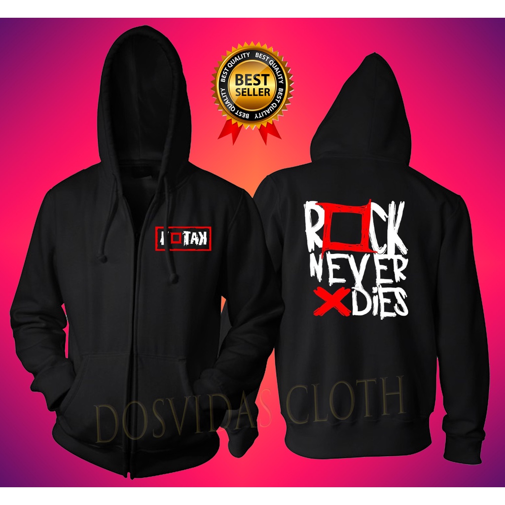 Jaket Sweater Hoodie Zipper KERABAT KOTAK Keren Pria & Wanita KOTAK BAND