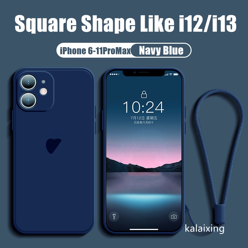 i12 Appearance Case for iPhone 11 / Pro / Max X XR Xs Max Silicone Straight Edge Camera Full Coverage