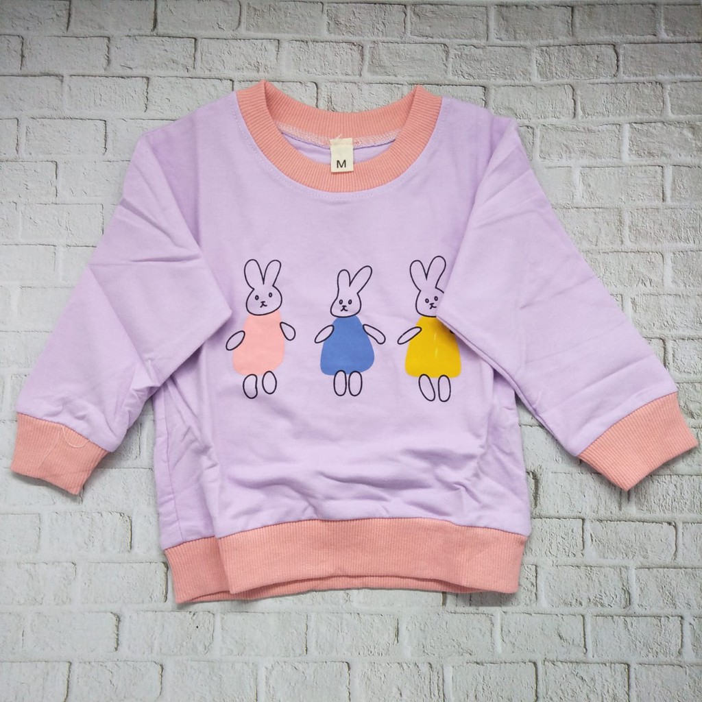 Sweater / Baju anak perempuan lucu murah usia 1-4 thn 100% import kualitas premium gambar 3 RABBIT SWTR01