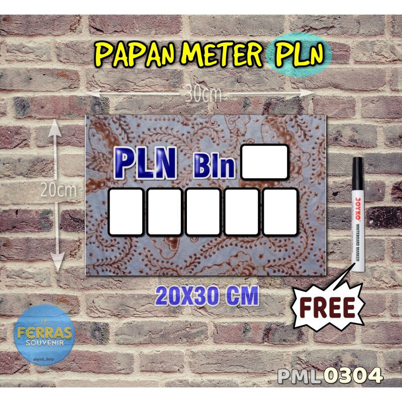 

Ferras Papan Meter Listrik PLN PAM motif Unik - Batik 04