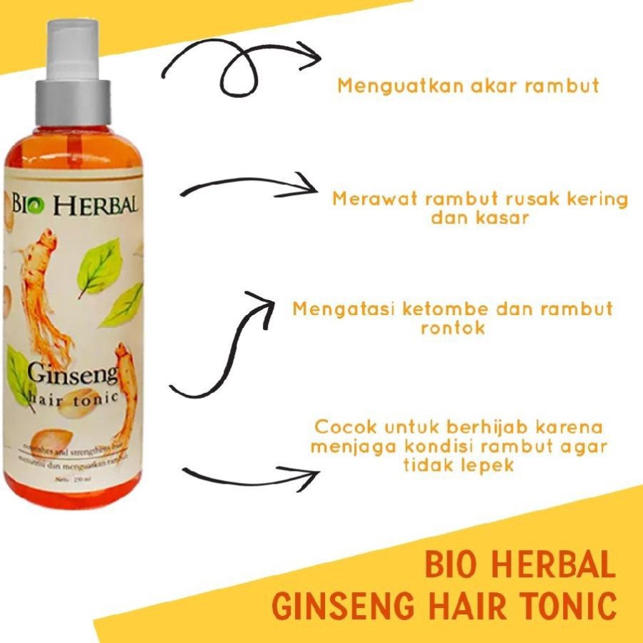 ✨ AKU MURAH ✨Bio Herbal Hair Tonic/ Bio Herbal Ginseng Hair Tonic BPOM