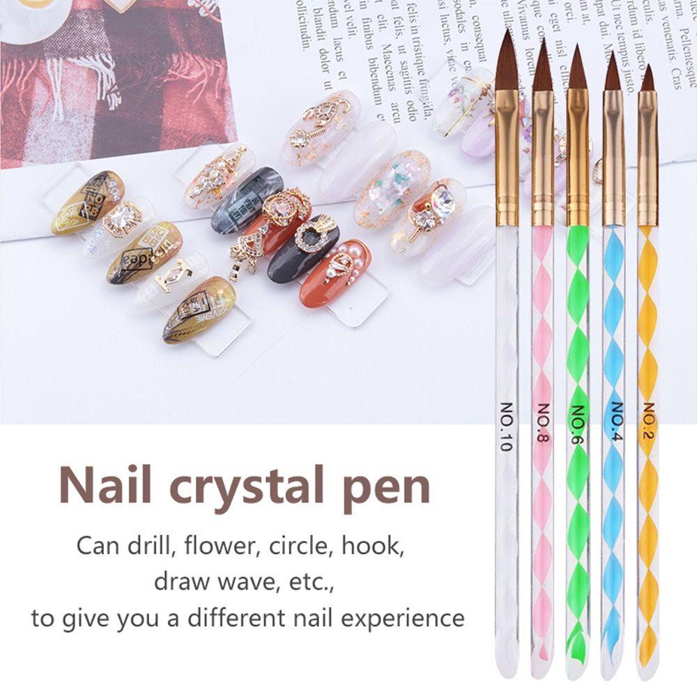 Top Nail Art Brushes Alat Manikur UV Gel Ukir Panas