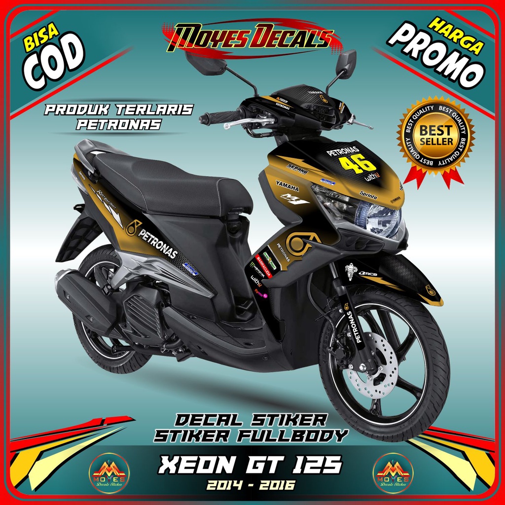 stiker xeon gt decal stiker motor xeon gt 125 stiker motor yamaha xeon gt 125 full body