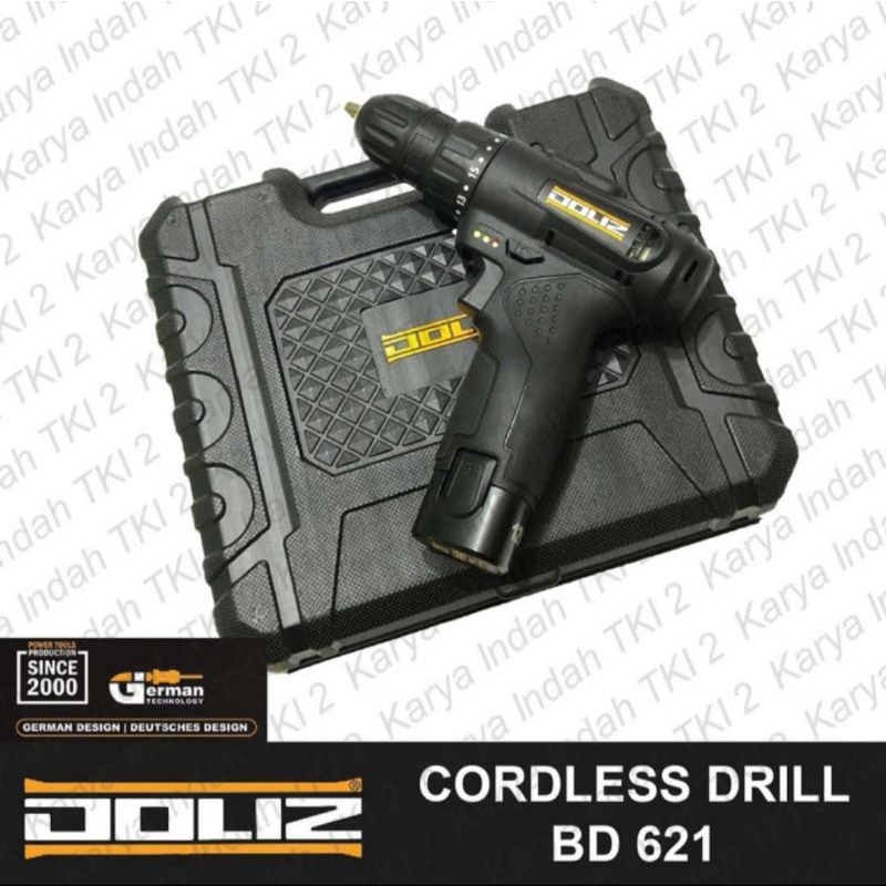 Mesin Bor Baterai Doliz BD 621 Bor Cordless 12V Doliz