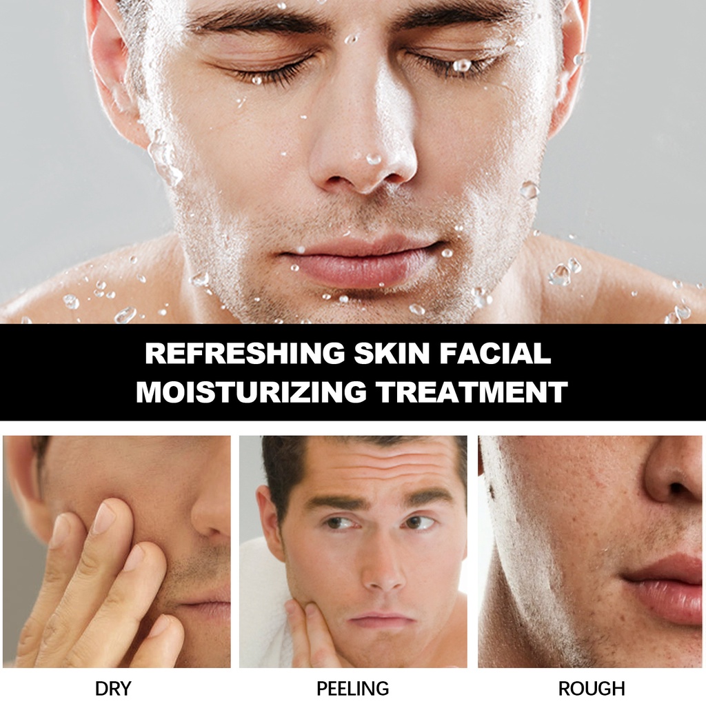 Sabun wajah pria Pelembab wajah pria Serum wajah pria Pemutih wajah pria 50ML Memutihkan dan melembabkan/pelembab wajah/memperbaiki kulit wajah yang kasar