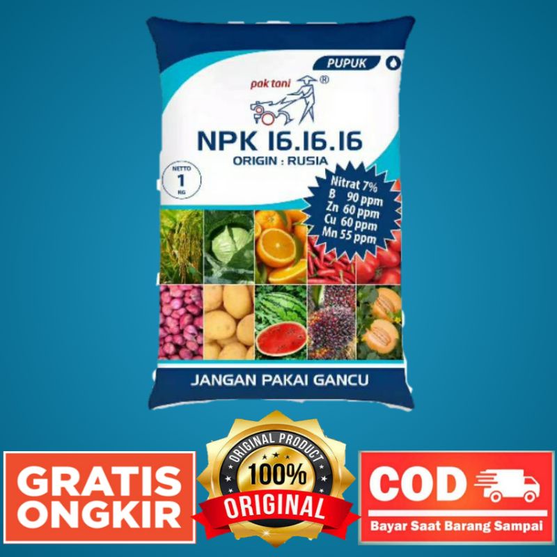 Pupuk npk pak tani 161616 pupuk npk rusia 100gram