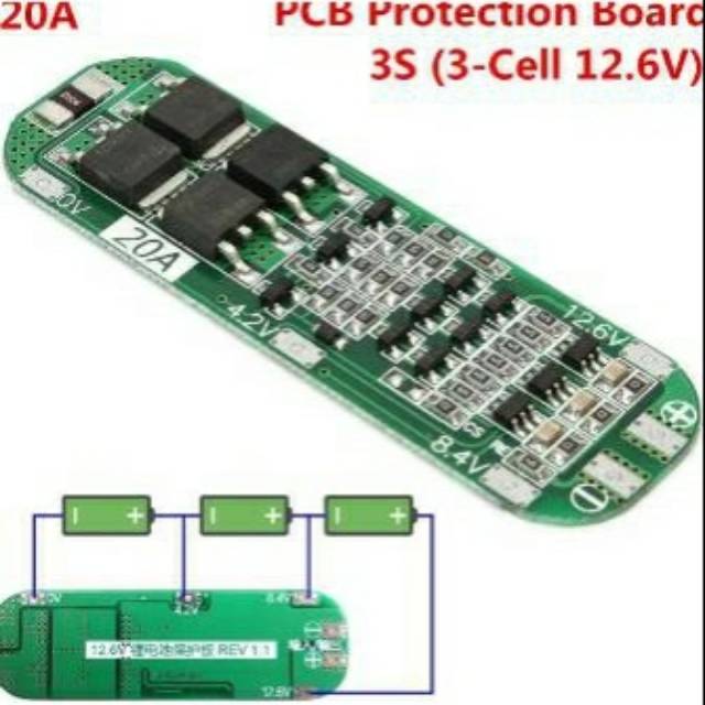Module pcb BMS 3S 20A Battery Lithium charger BMS Protection