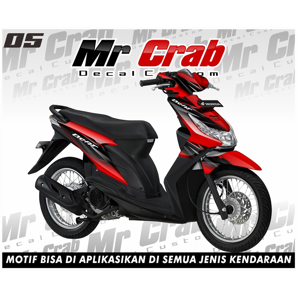 Decal BEAT KARBU Desain Simple 05 - Decal BEAT KARBU FULL BODY Simple 05