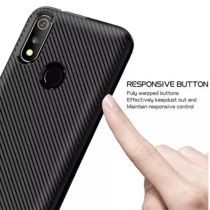 Oppo Realme 3 Soft Case Rugged Carbon