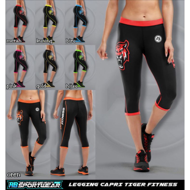 Celana Ab Sportwear Leggings Capry Tiger Fitness