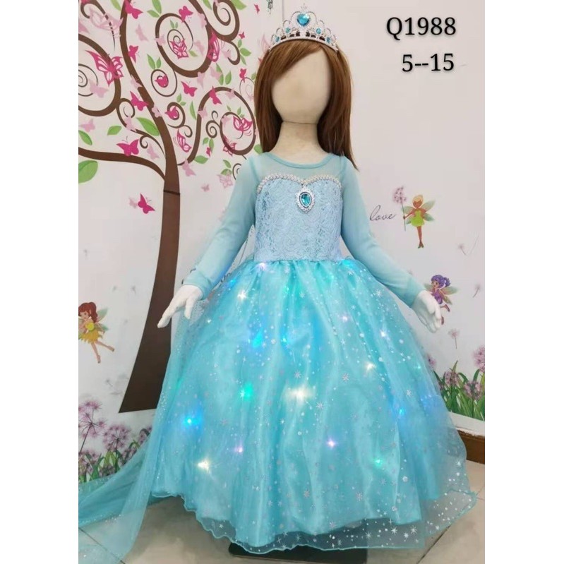 Dress Elsa Frozen Kostum Anak Frozen Elsa