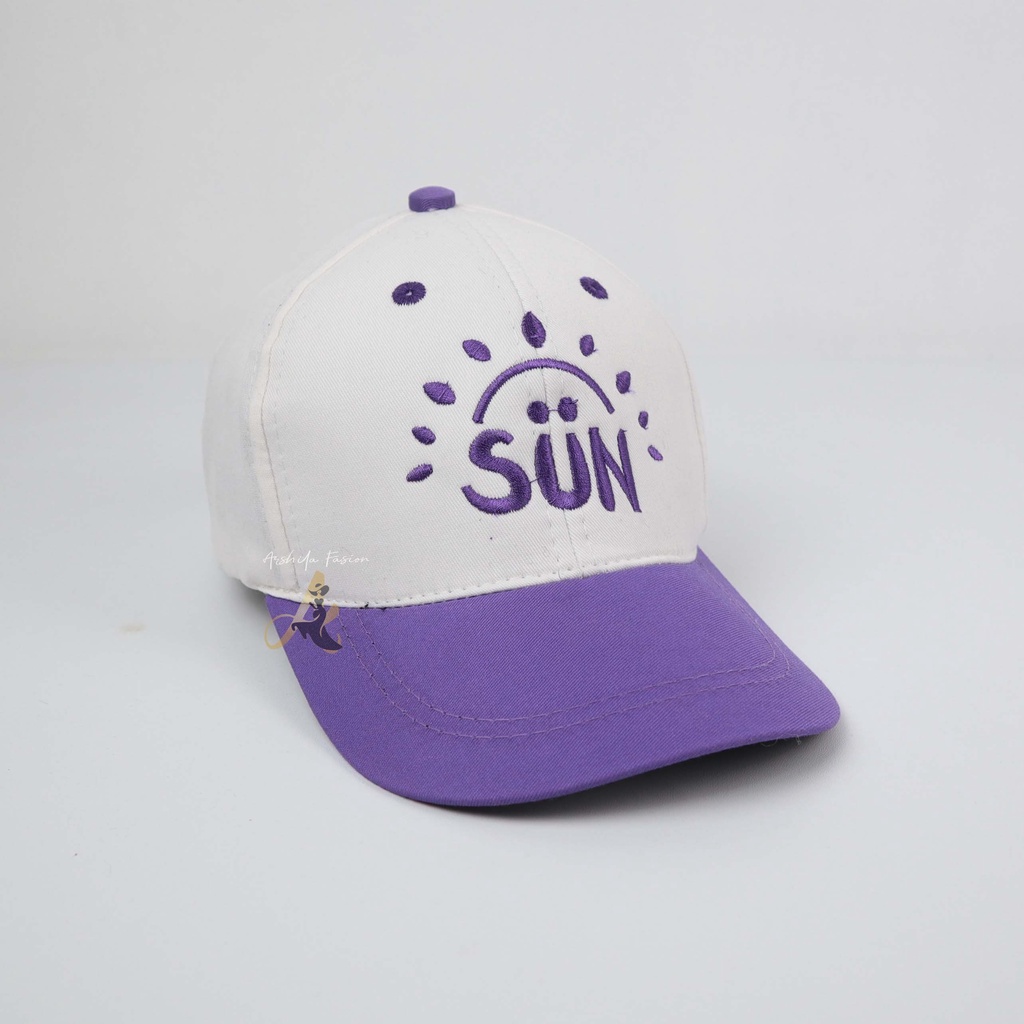 TOPI ANAK LAKI LAKI PEREMPUAN BORDIR SUN / TOPI ANAK BORDIR