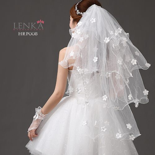 [PRODUK TERBATAS] AKSESORIS BRIDAL VEIL PENGANTIN WANITA MODERN 4 LAYER HRP008