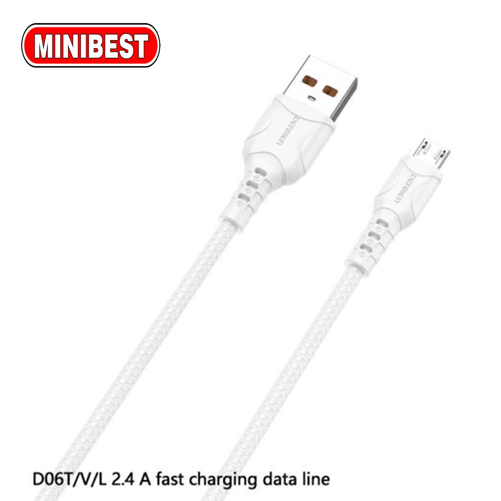 [MB] Kabel Data USB 2.4 D06V Cable with Male to USB Lightning, USB Data and Charger to USB Male