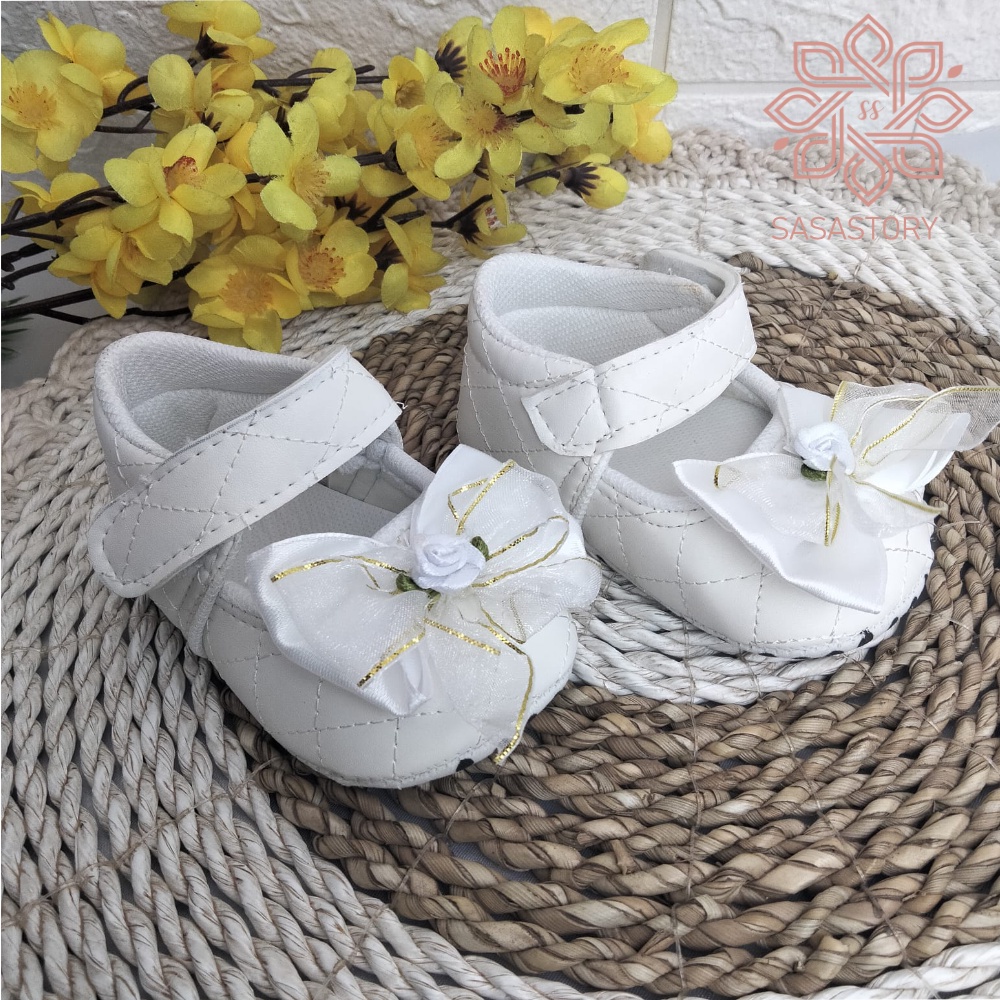 [TAMAN SEPATUKU] SEPATU PREWALKER BABY BAYI ANAK PEREMPUAN PITA BESAR 0-12 BULAN FPX22