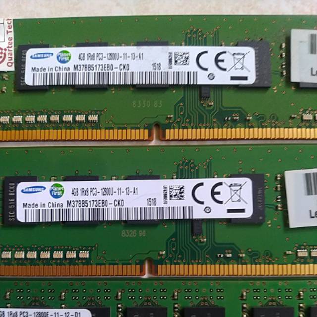 Ram pc/komputer ddr3 4gb pc12800/pc10600 merk campur