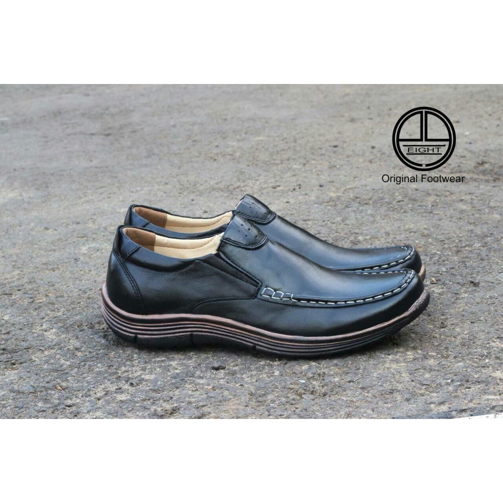 SepatuFormal Pantofel Slip On Pria Sepatu Pria Casual Formal Kulit Asli Sepatu Formal Pria Pantofel Kerja Kuliah formal Original Kekinian Murah Terlaris Sepatu Loafer Kulit Pria