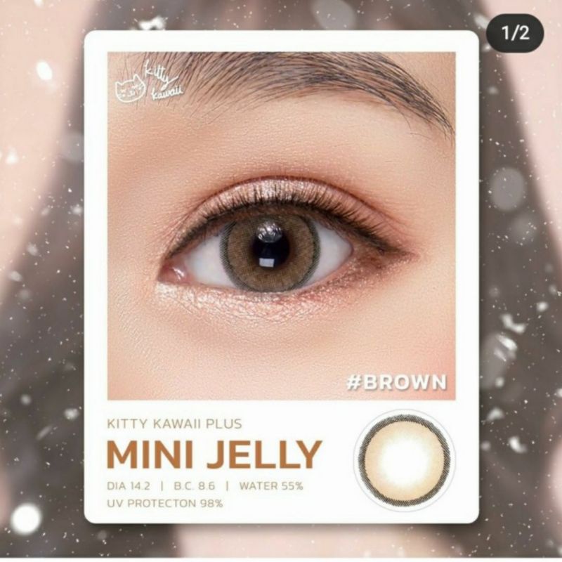 SOFTLENS MINI JELLY BROWN NORMAL MINUS s.d-6.00