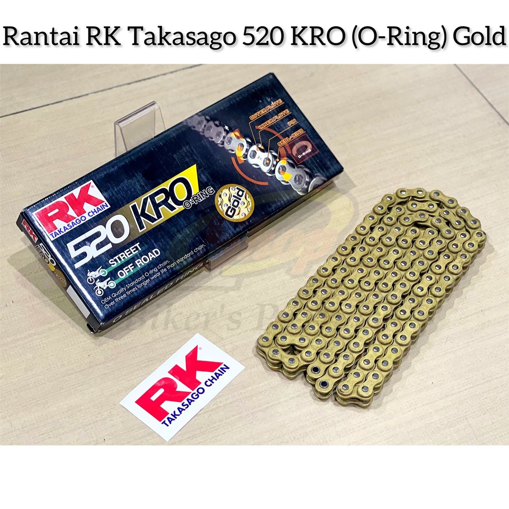 Rantai RK Chain 520 KRO 120L 124L (O-ring)
