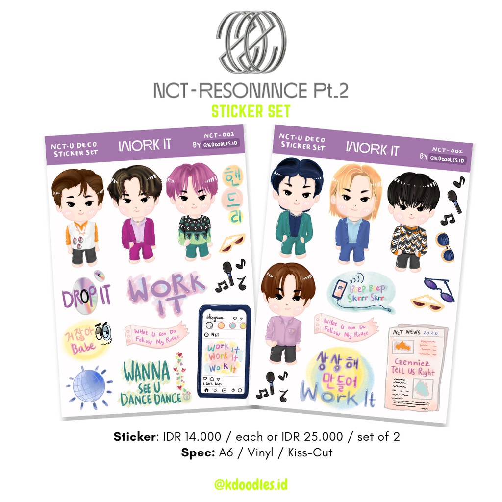 

NCT U - Work It Sticker Set (Stiker)