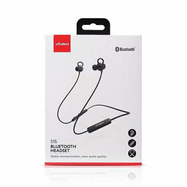VIVAN S15 HEADSET BLUETOOTH SPORTS ORIGINAL GARANSI 1 TAHUN