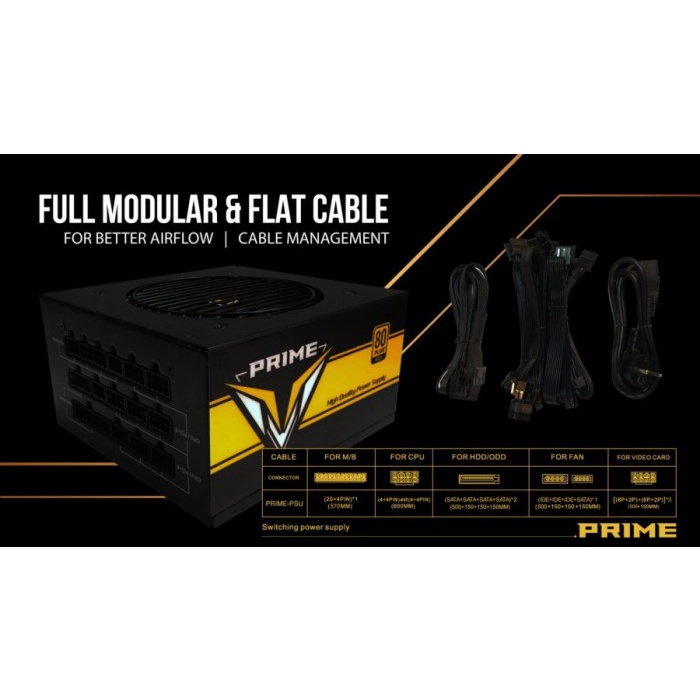 PRIME PREMIUM 650W - 80+ Gold - Full Modular