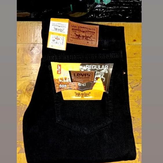 celana jeans panjang pria/celana panjang standar hitam pria size 27-38