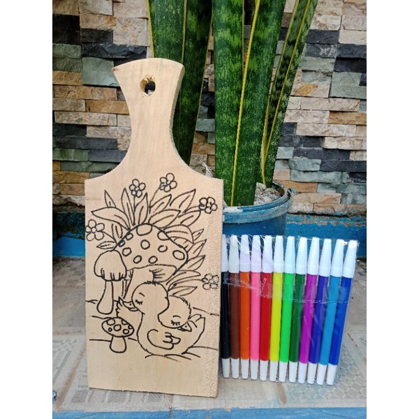 

paket mewarnai talenan & spidol | bisa request gambar suka suka | talenan gambar sketsa | talenan mewarnai