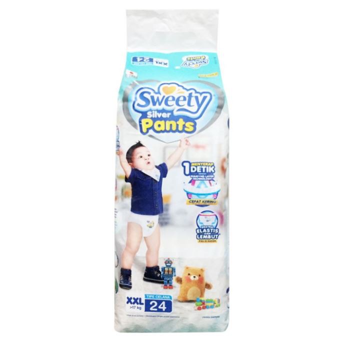 Sweety Popok Bayi Silver Pants - XXL 24