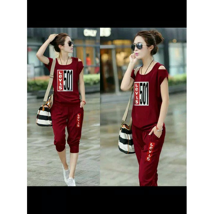 Setelan Wanita LEVIS 501 Maroon
