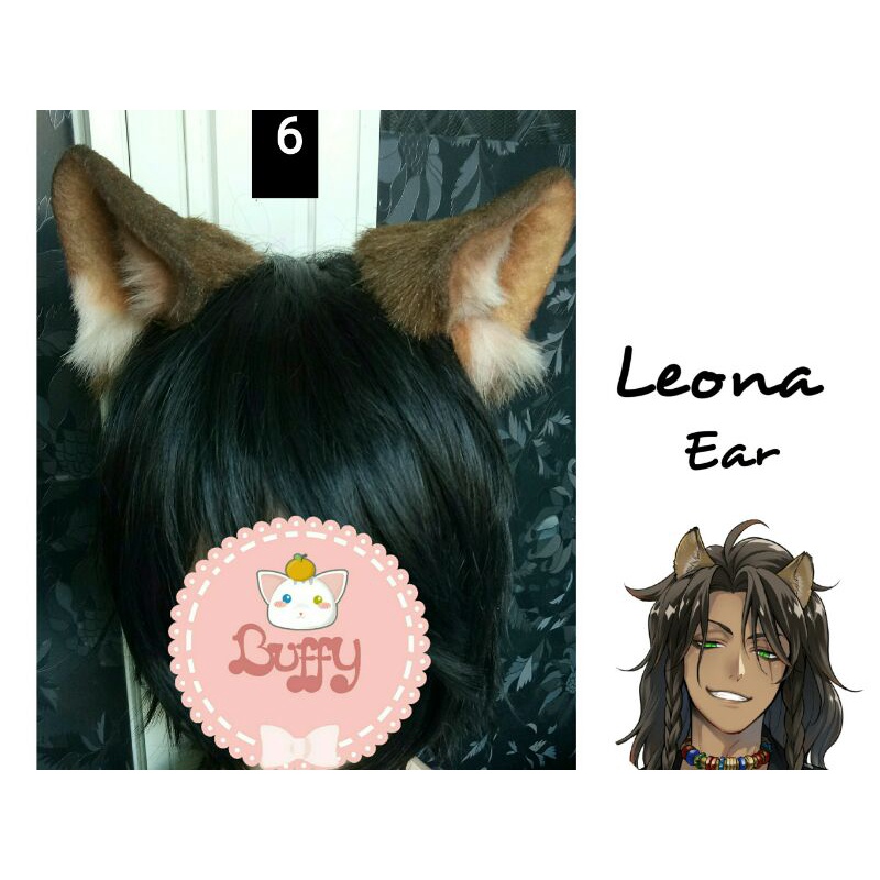 Bando kucing fur realistic nekomimi coklat cosplay halloween buffy kawaii cat ear fox wolf game