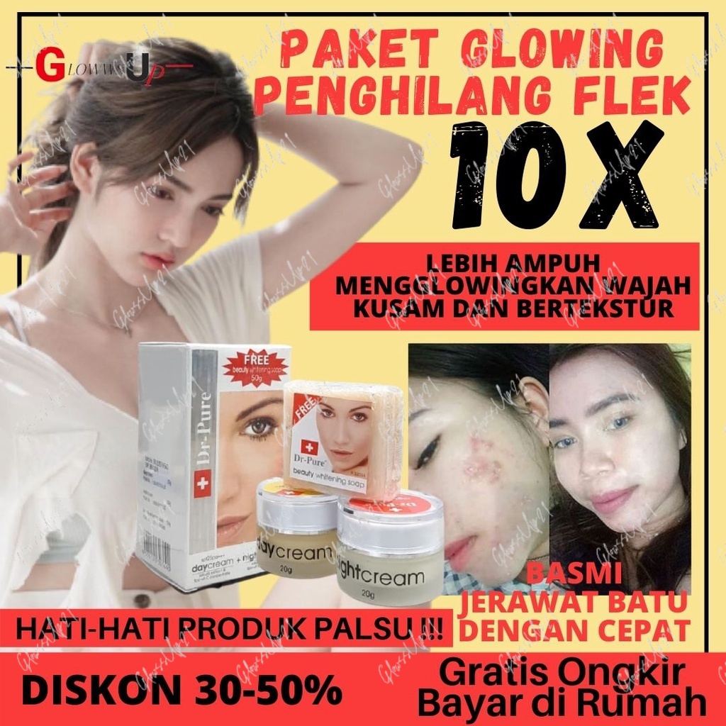 DR PURE SET + SABUN WHITENING CREAM BPOM