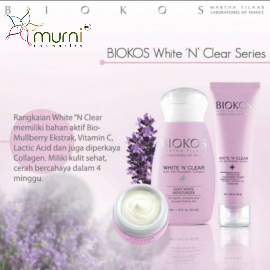 BIOKOS WHITE N CLEAR MOISTURIZER | CLEANSING FOAM | NIGHT RADIANT CREAM