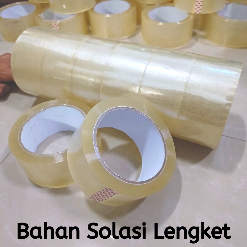 SOLASI LAKBAN BENING 48mm x 90 YARD MURAH SOLASI ROLL TAPE CLEAR TRANSPARAN PEREKAT LEM  | BISA COD | xavla888store