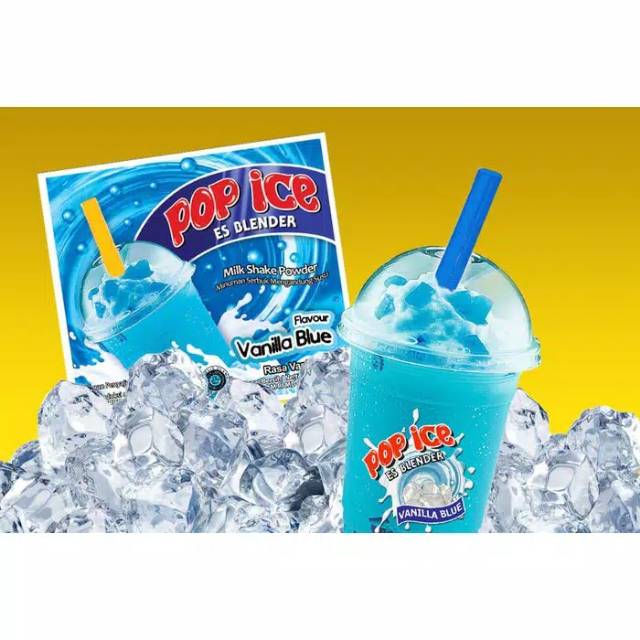 

POP ICE Minuman Serbuk Instan RASA VANILLA BLUE Netto 25 gr