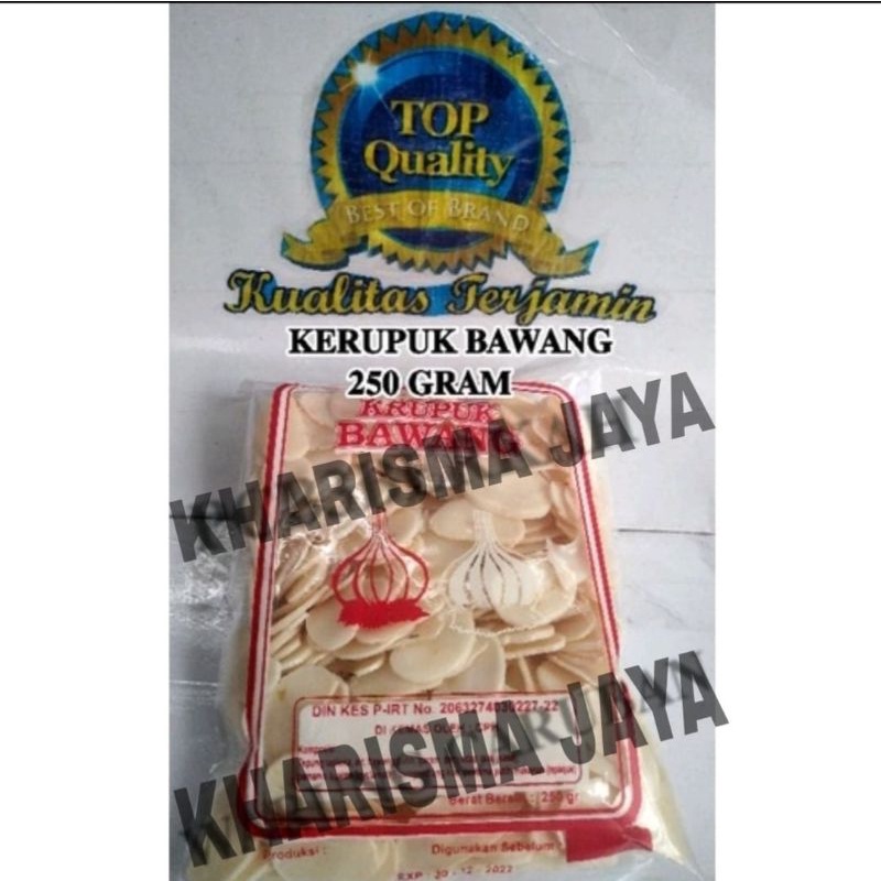 

KERUPUK BAWANG SUPER 250 GR BONUS TEH/ TERASI/ CANDY