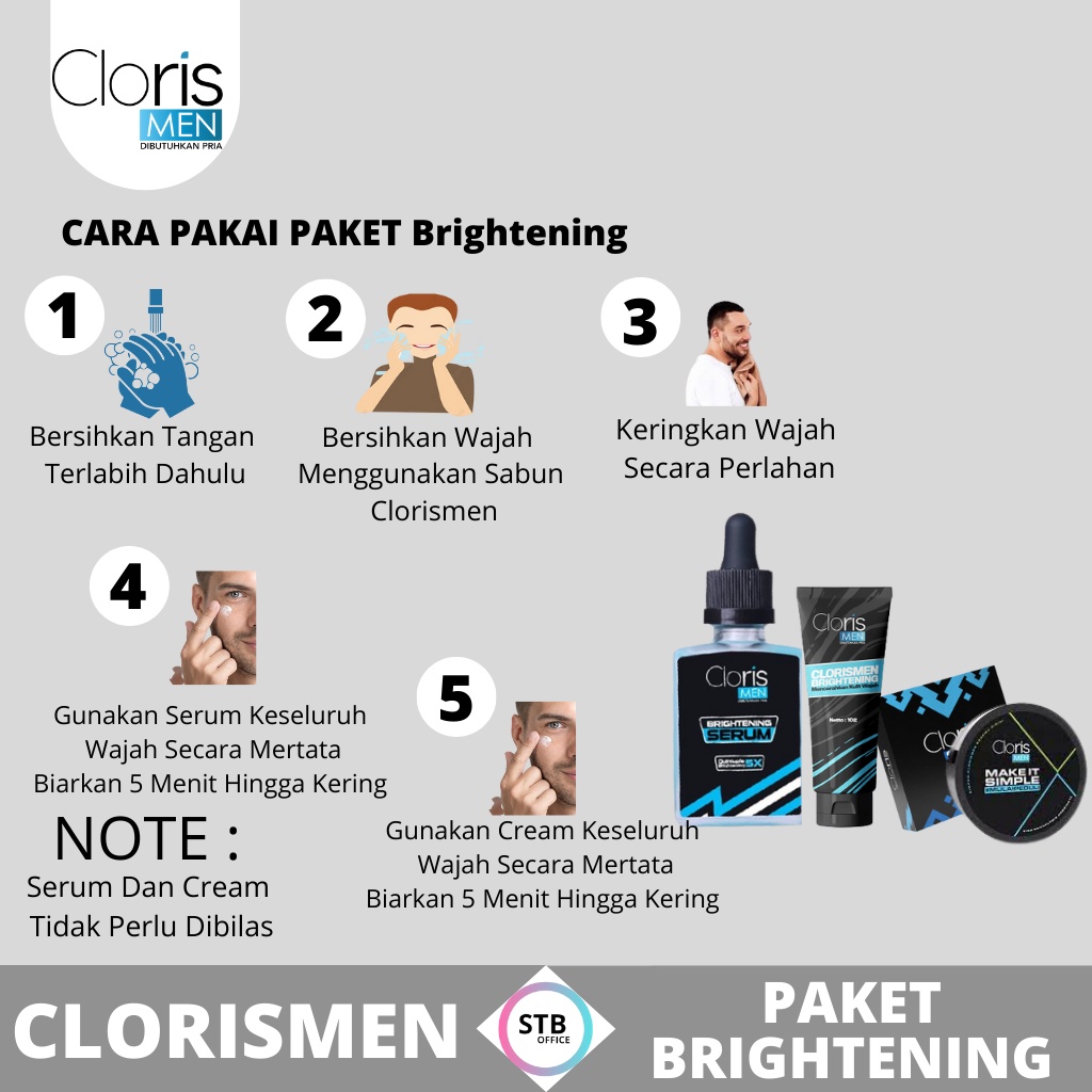 Clorismen Paket Lengkap Skincare Wajah Muka Pria Paket Brightening Series Mencerahkan Memudarkan Flek Wajah Pria Cloris Man Paket Acne Series Mengatasi Penghilang Jerawat Bekas Jerawat Bopeng Clorismen Parfum Parfume Handsome