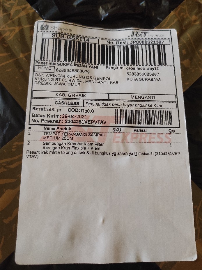 Sambungan Kran Air Klem Filter Saringan Kran Flexible + Klem