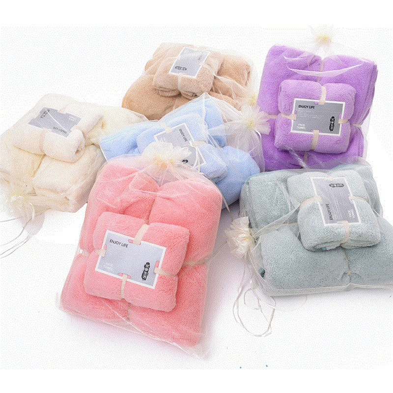 Handuk Mandi Dewasa 2in1 Handuk Jumbo Cotton Towel Lembut Serbaguna