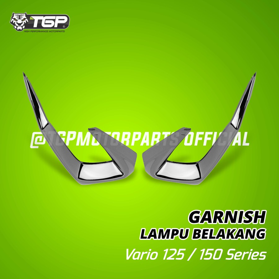 GARNISH LAMPU BELAKANG ALL NEW VARIO 125 150 2018 TGP BLACK CHROME