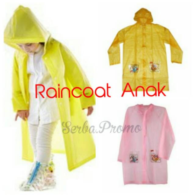 Raincoat Anak (Ponco Anak) Murah - Raincoat Kiddy ikut- Jas Hujan Anak Lucu elephant