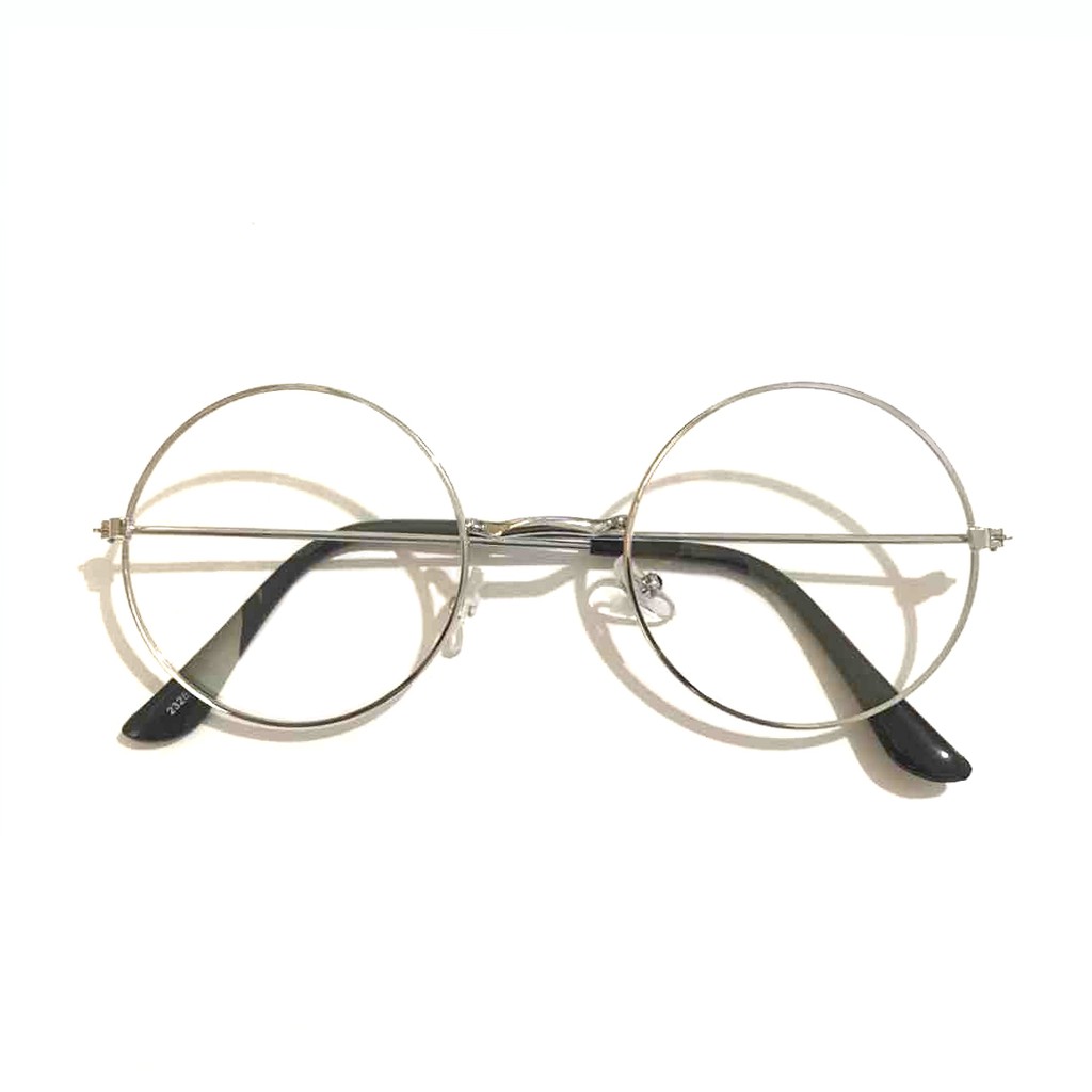 Kacamata Bulat  Pria dan Wanita - Model Vintage (Group) - Bulat Kacamata bingkai retro Kacamata Fashion-16-7 C2 Perak