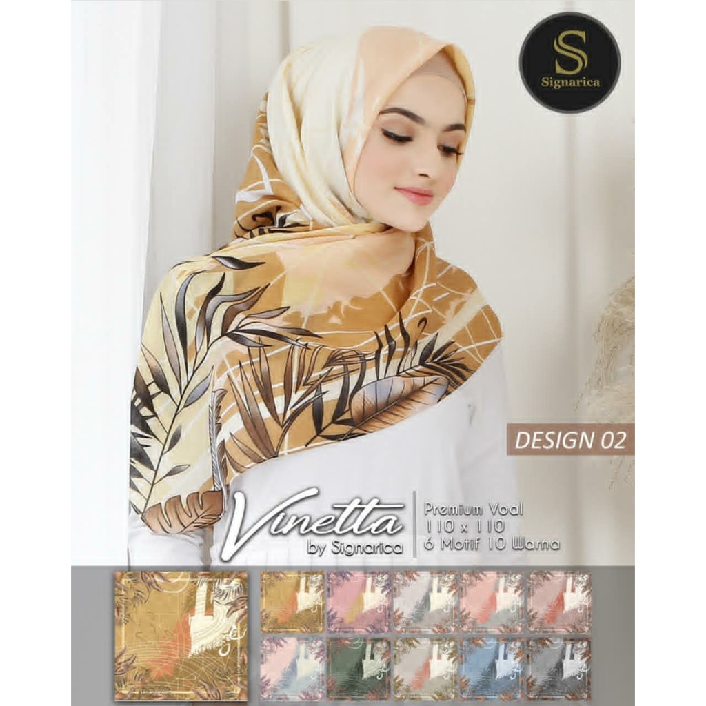 Jilbab Segiempat Motif Vinetta D2 by Signarica