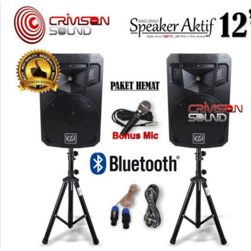 PAKET SOUND 12 INCH ALPHA SEVEN SPEAKER ACTIVE AKTIF SPEAKER