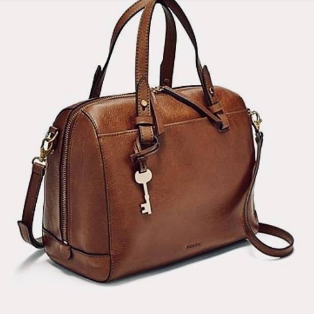 Tas Fosil Rachel Satchel brown original like new with tag. Penggunaan baru 1x pakai. No deffect